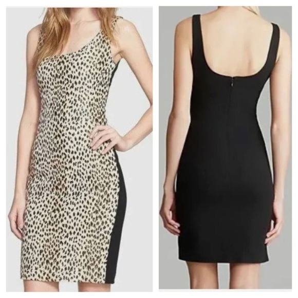 Diane von Furstenberg Arianna Cheetah Animal Print Carmel New Pearl Black Dress - Picture 2 of 12